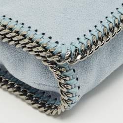Pre Owned Stella McCartney Light Blue Faux Suede Falabella Crossbody Bag