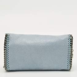 Pre Owned Stella McCartney Light Blue Faux Suede Falabella Crossbody Bag