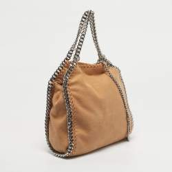 Pre Owned Stella McCartney Beige Faux Leather Mini Falabella Tote
