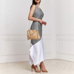Pre Owned Stella McCartney Beige Faux Leather Mini Falabella Tote