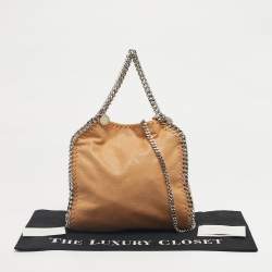 Pre Owned Stella McCartney Beige Faux Leather Mini Falabella Tote