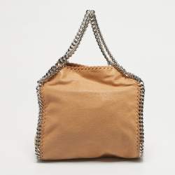Pre Owned Stella McCartney Beige Faux Leather Mini Falabella Tote