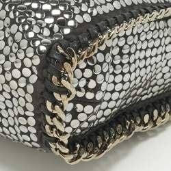 Pre Owned Stella McCartney Black Faux Suede Small Studded Falabella Tote