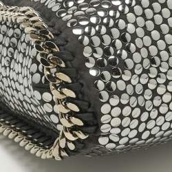 Pre Owned Stella McCartney Black Faux Suede Small Studded Falabella Tote