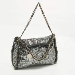 Pre Owned Stella McCartney Black Faux Suede Small Studded Falabella Tote