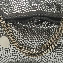 Pre Owned Stella McCartney Black Faux Suede Small Studded Falabella Tote