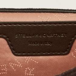 Pre Owned Stella McCartney Dark Brown Faux Leather Mini Falabella Flap Crossbody Bag