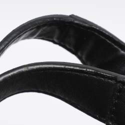 Pre Owned Stella McCartney Stella Logo Black Faux Leather Tote