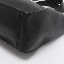 Pre Owned Stella McCartney Stella Logo Black Faux Leather Tote