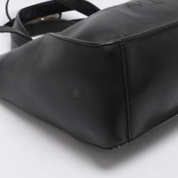 Pre Owned Stella McCartney Stella Logo Black Faux Leather Tote