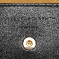 Pre Owned Stella McCartney Stella Logo Black Faux Leather Tote