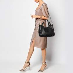 Pre Owned Stella McCartney Stella Logo Black Faux Leather Tote