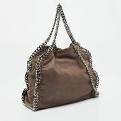 Pre Owned حقيبة يد توتس ستيلا مكارتني فالابيلا شامواه صناعي بني صغيرة