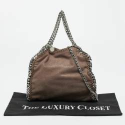 Pre Owned حقيبة يد توتس ستيلا مكارتني فالابيلا شامواه صناعي بني صغيرة