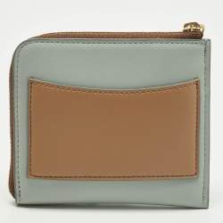 مملوكة مسبقًا محفظة ستيللا مكارتني مدمجة جلد صناعي مثقوب أزرق/بني