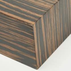 Pre Owned حقيبة كلاتش ستيللا مكارتني أكريليك تأثير خشب وجلد صناعي أسود