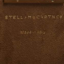 Pre Owned حقيبة كلاتش ستيللا مكارتني أكريليك تأثير خشب وجلد صناعي أسود