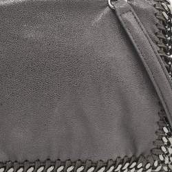 Pre Owned Stella McCartney Falabella Flap Grey Faux Suede Shoulder Bag