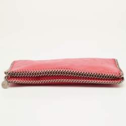 مملوكة مسبقًا Stella McCartney Falabella Peach Pink Faux Leather Fold Over Clutch