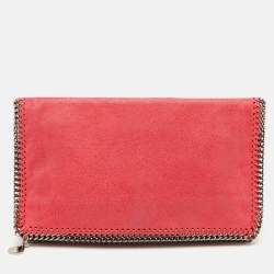 مملوكة مسبقًا Stella McCartney Falabella Peach Pink Faux Leather Fold Over Clutch