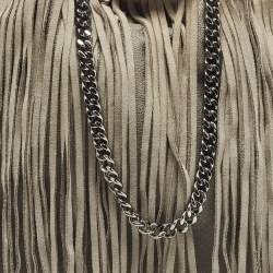 مملوكة مسبقًا Stella McCartney Falabella Fringe Grey Faux Suede Tote