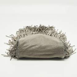 مملوكة مسبقًا Stella McCartney Falabella Fringe Grey Faux Suede Tote