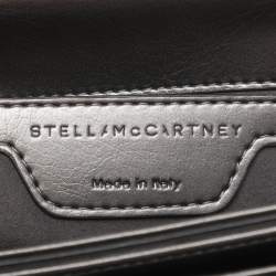 مملوكة مسبقًا حقيبة كتف ستيللا مكارتني "فالابيلا" صندوق رمادي معدني منسوج جلد صناعي