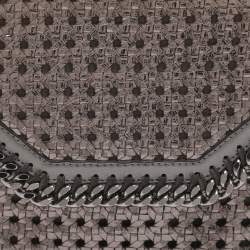 مملوكة مسبقًا حقيبة كتف ستيللا مكارتني "فالابيلا" صندوق رمادي معدني منسوج جلد صناعي