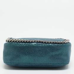 مملوكة مسبقًا Stella McCartney Falabella Metallic Green Shimmering Faux Suede Belt Bag