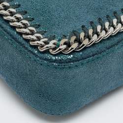 مملوكة مسبقًا Stella McCartney Falabella Metallic Green Shimmering Faux Suede Belt Bag