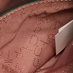 مملوكة مسبقًا Stella McCartney Falabella Metallic Green Shimmering Faux Suede Belt Bag