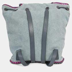 Pre Owned حقيبة ظهر ستيلا ماكرتني فالابيلا جلد زهري معدني/دينيم