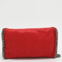 Pre Owned Stella McCartney Falabella Chilli Red Faux Leather Crossbody Bag