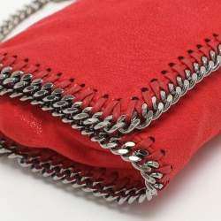 Pre Owned Stella McCartney Falabella Chilli Red Faux Leather Crossbody Bag
