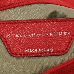 Pre Owned Stella McCartney Falabella Chilli Red Faux Leather Crossbody Bag