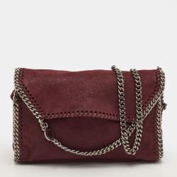مملوكة مسبقًا Stella McCartney Falabella Burgundy Faux Leather Chain Shoulder Bag