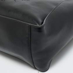 Pre Owned Stella McCartney The Logo Large Black Faux Leather Tote