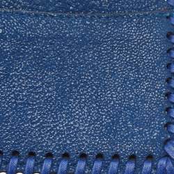 Pre Owned Stella McCartney Falabella Blue Faux Suede Card Holder