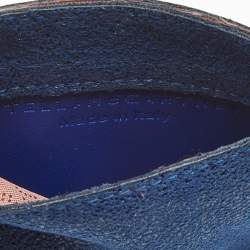 Pre Owned Stella McCartney Falabella Blue Faux Suede Card Holder