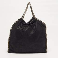مملوكة مسبقًا Stella McCartney Falabella Small Black Faux Suede Tote