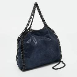 Pre Owned حقيبة يد ستيلا ماكرتني ميني فالابيلا سويدي صناعي معدنية زرقاء داكنة