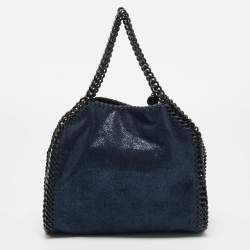 Pre Owned حقيبة يد ستيلا ماكرتني ميني فالابيلا سويدي صناعي معدنية زرقاء داكنة