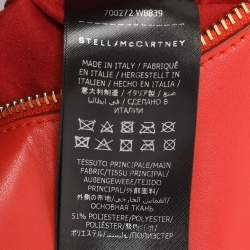 Pre Owned Stella McCartney Frayme Small Orange Faux Leather Hobo