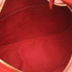 Pre Owned Stella McCartney Frayme Small Orange Faux Leather Hobo