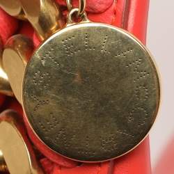 Pre Owned Stella McCartney Frayme Small Orange Faux Leather Hobo