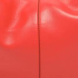 Pre Owned Stella McCartney Frayme Small Orange Faux Leather Hobo