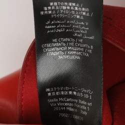 Pre Owned Stella McCartney Frayme Small Orange Faux Leather Hobo