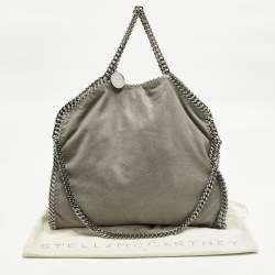 Pre Owned Stella McCartney Falabella Small Grey Faux Suede Tote