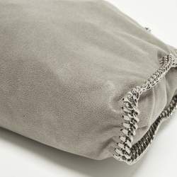 Pre Owned Stella McCartney Falabella Small Grey Faux Suede Tote