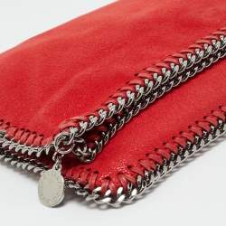 مملوكة مسبقًا حقيبة كلاتش ستبلا مكارتني فول سيود صناعي فوشيا قابلة للطي 